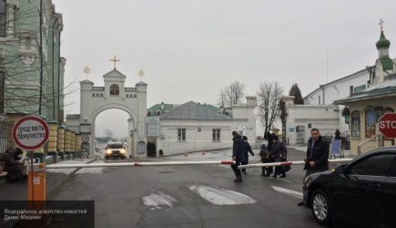 Пожар в Киево-Печерской Лавре попал на видео