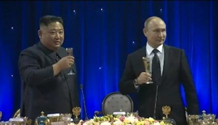 Путин на приеме в честь Ким Чен Ына предложил тост за укрепление дружбы между РФ и КНДР