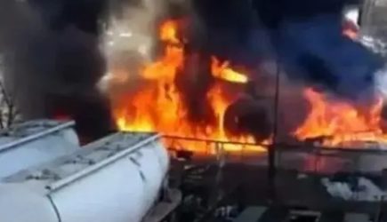 В Новой Москве взорвались два резервуара с топливом