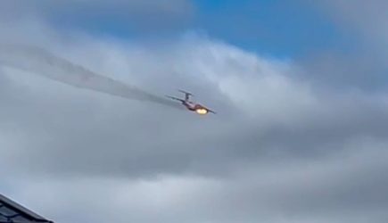 Военный Ил-76 упал в Ивановской области. Экипаж увел горящий самолет от жилых домов