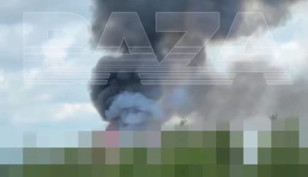 Мощный пожар после атаки ВСУ на Ижевск сняли на видео
