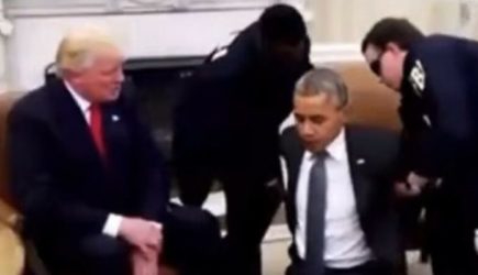 Трамп выложил в соцсети видео ареста Барака Обамы