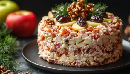 С этим салатом успеете все: и красивый стол, и хорошее настроение! &laquo;Абсент&raquo; &mdash; удачное сочетание ингредиентов и 5 минут на сборку